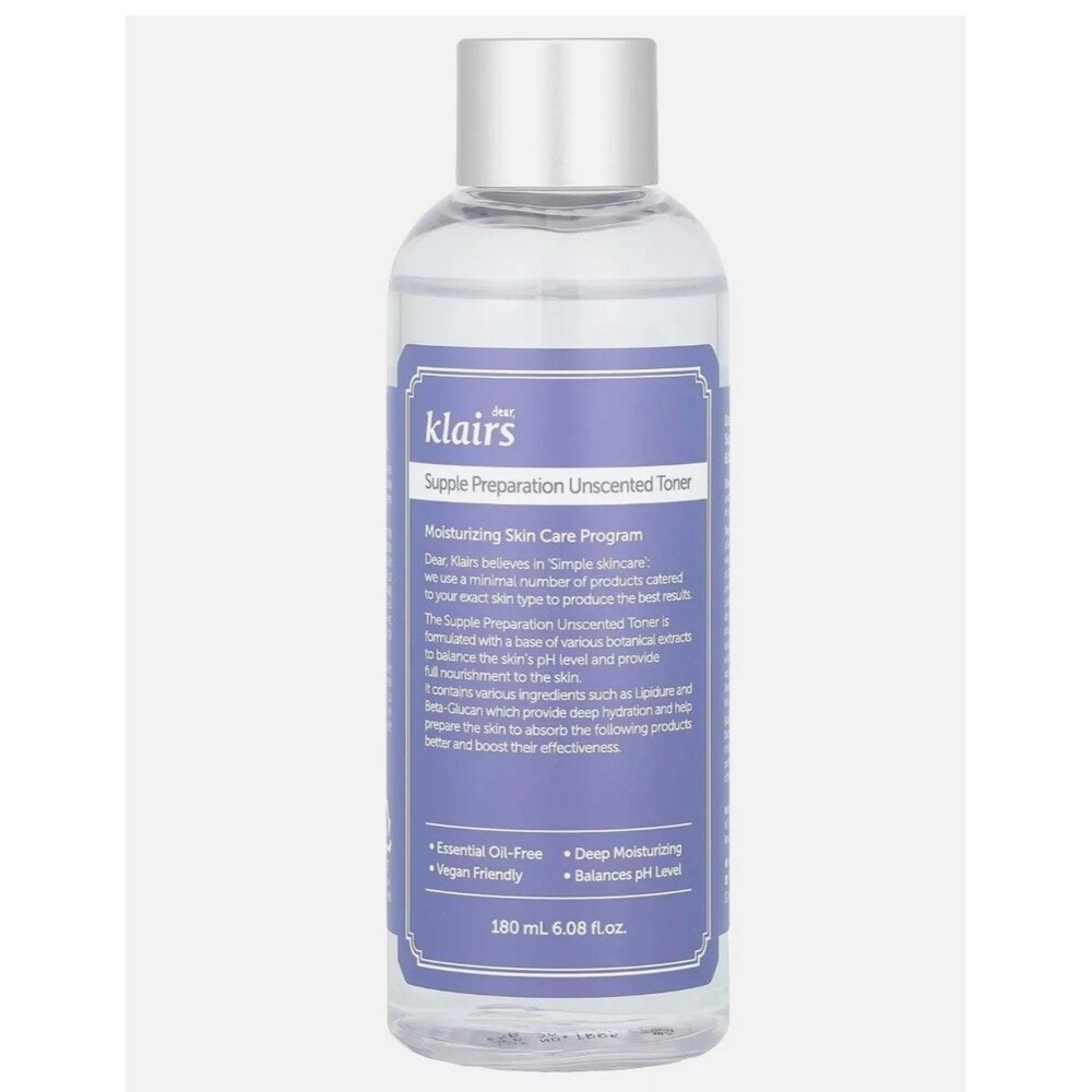 Dear, Klairs, Supple Preparation Unscented Toner, 6.08 fl oz, Balances pH Level